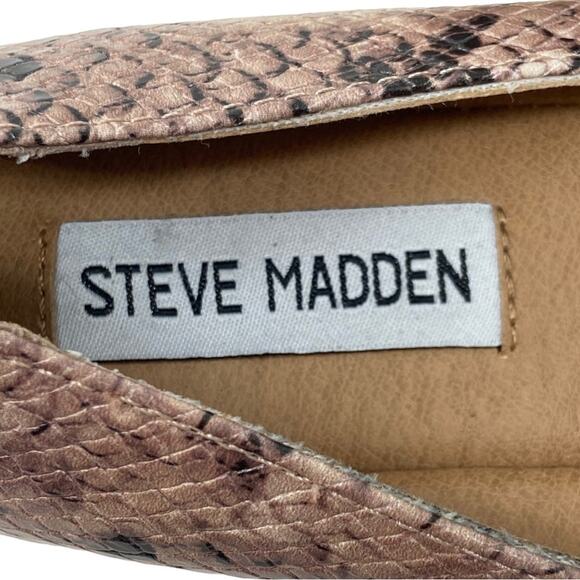 Steve Madden Danni Snakeskin Print Vegan Leather Ballet Flats Women’s Size 6 - Picture 8 of 10